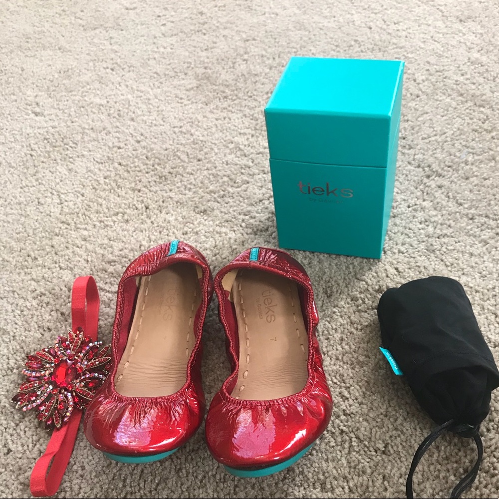 Red Diamond Tieks Size 7